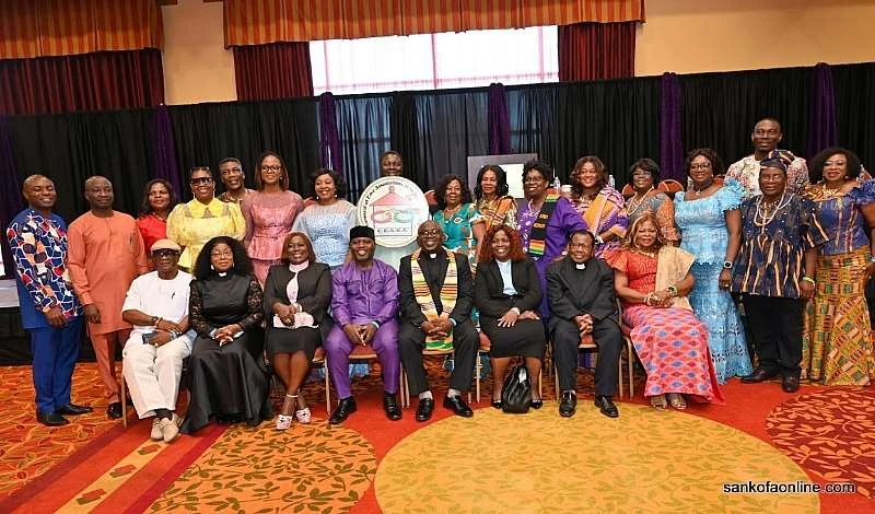Convention guests, clergy, and community members gathered for a group portrait